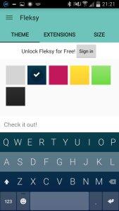 Fleksy Personalización