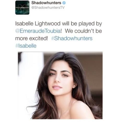 Confirmado actriz de Isabelle en Sahdowhunters