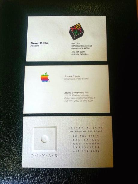 En subasta las tarjetas de presentación que uso Steve Jobs de 1984 a 1990