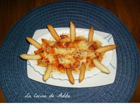 Tapa de patatas, con sobrasada y queso Tapa de patatas, con sobrasada y queso