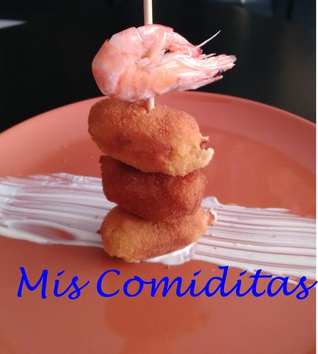 CROQUETAS DE LANGOSTINOS, COCO Y ALBAHACA