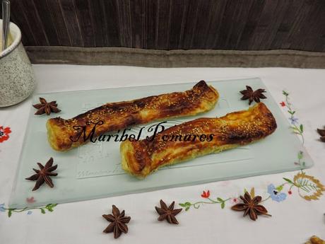 Cañas de hojaldre y nutella. Cañas de hojaldre y nutella.