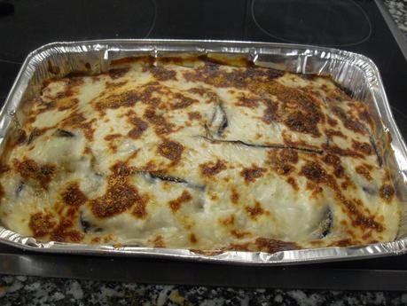 Mousaka de jamón York y champiñones sin lactosa