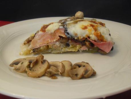 Mousaka de jamón York y champiñones sin lactosa