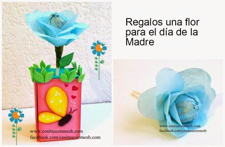 Regalos una flor para el día de la madre- Manualidades