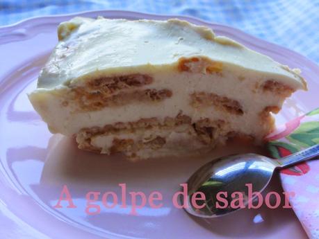 Tarta de limón con galletas