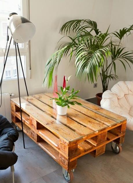 Mesa con palets Mesa con palets