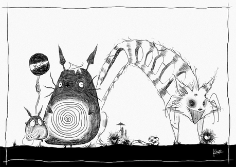 'Mi vecino Totoro', al estilo Tim Burton