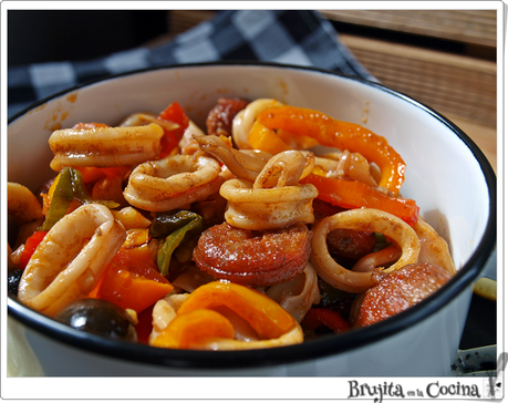 Chipirones con chorizo y cuscús de espinacas - Pregunta con premio Chipirones con chorizo y cuscús de espinacas - Pregunta con premio