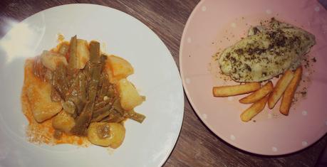 VAINAS CON PATATAS & LENGUADO EN SALSA VERDE VAINAS CON PATATAS & LENGUADO EN SALSA VERDE