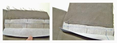 Colcamos las piezas que formarán el bolsillo Con precisión