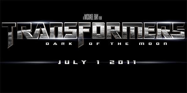 Primer logo de Transformers 3, dirigida por Michael Bay.