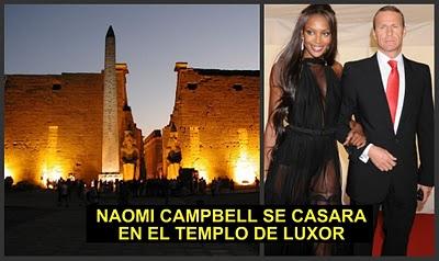 NAOMI CAMPBELL SE CASARA EN EL TEMPLO DE LUXOR