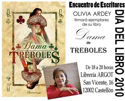 Castellón, 23 de abril. Firma de ejemplares de mi novela DAMA DE TRÉBOLES Castellón, 23 de abril. Firma de ejemplares de mi novela DAMA DE TRÉBOLES