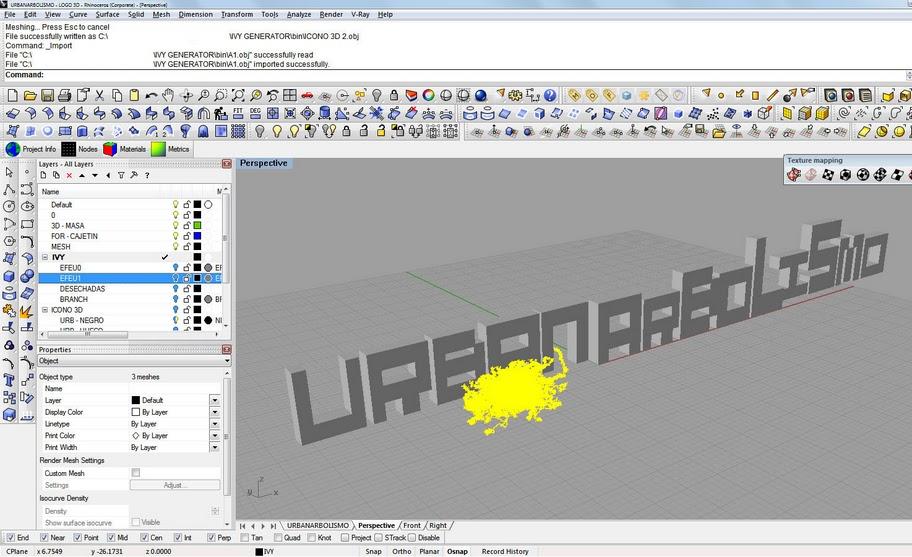 Modelizando hiedra para el Logo de Urbanarbolismo 3D