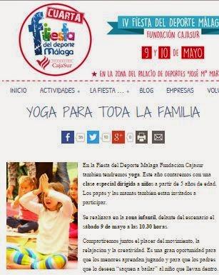 Gran fiesta del Yoga (y otras celebraciones)‏. Boletín mensual de YogaSala Málaga. Suscríbete en yogamalaga@yahoo.es