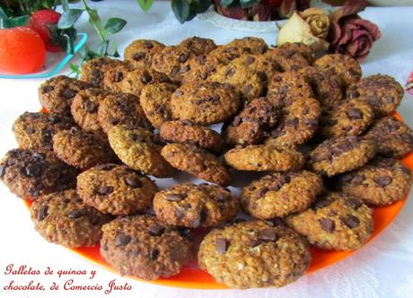 Galletas de quinoa y chocolate, de Comercio Justo