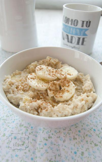 Porridge con plátano y canela