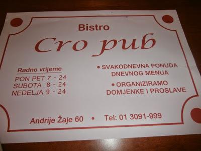 Bistro Cro Pub, en Zagreb (Croacia)