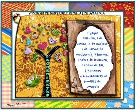 Bizcocho de nísperos y semillas de amapola Bizcocho de nísperos y semillas de amapola