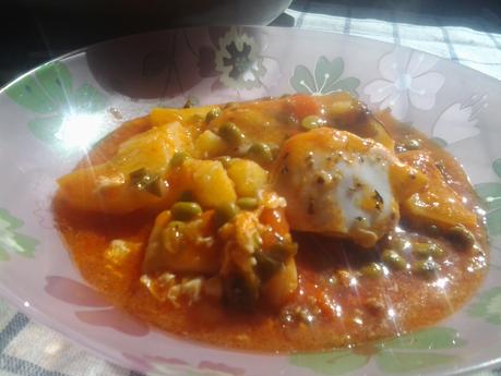 HUEVOS A LA FLAMENCA CON BACALAO ..,.MI VERSIÓN HUEVOS A LA FLAMENCA CON BACALAO ..,.MI VERSIÓN