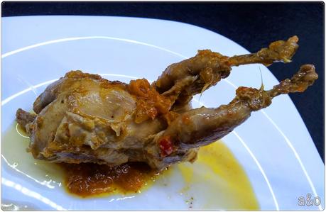 Codornices con salsa de verduras Codornices con salsa de verduras