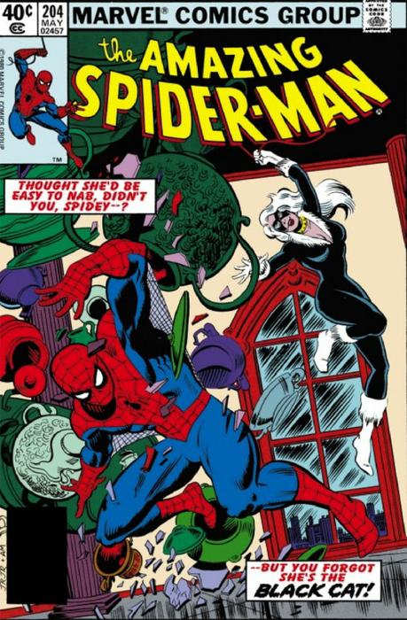 And the winner is... ¡El Asombroso Spiderman! En este número, Marv Wolfman y Keith Pollard traían de vuelta a la Gata Negra, como se suele decir en estos casos “por petición popular”. Felicia Hardy empezó siendo algo así como la versión arácnida de Catwoman, pero pronto adquirió personalidad propia, ganándose el favor de los lectores. La portada del cómic la firmaba John Romita jr., quien no tardaría en convertirse en el nuevo dibujante regular de la colección.