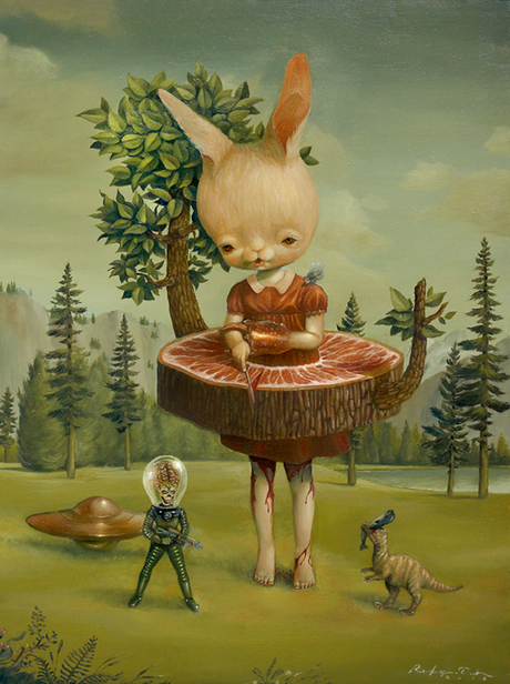 A ver si tienes huevos de poner una pintura de Roby Dwi en tu salón. Roby dwi arte surrealista miedo