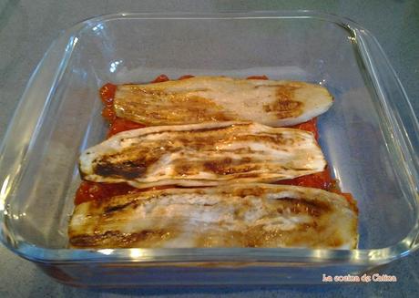 Berenjenas con jamón y queso Berenjenas con jamón y queso