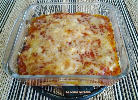 Berenjenas con jamón y queso Berenjenas con jamón y queso