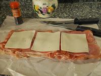 Lomo relleno de jamón serrano, queso y pimientos del piquillo, sin lactosa