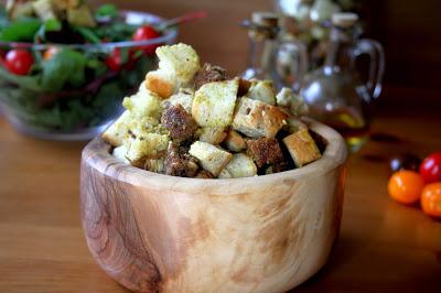 Croûtons especiados al horno Croûtons especiados al horno