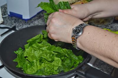 Pizza de Espinacas con Bacalao y Espárragos trigueros Pizza de Espinacas con Bacalao y Espárragos trigueros