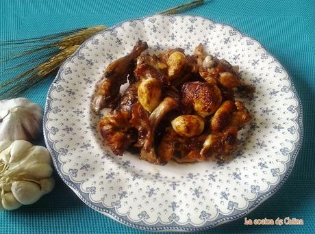 Conejo al ajillo Conejo al ajillo