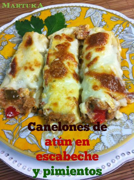 Canelones De Atún En Escabeche Y Pimientos Canelones De Atún En Escabeche Y Pimientos