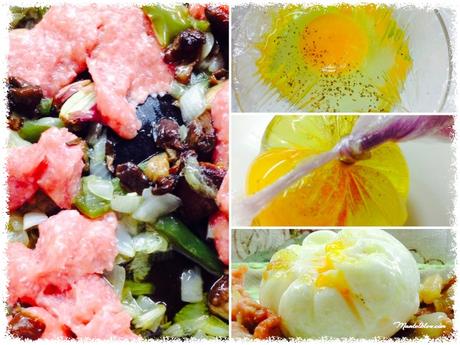 Tosta de pollo, setas y huevo con salsa de mostaza Tosta de pollo, setas y huevo con salsa de mostaza