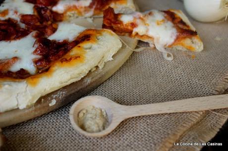 Pizza con Pollo Tikka Masala Pizza con Pollo Tikka Masala