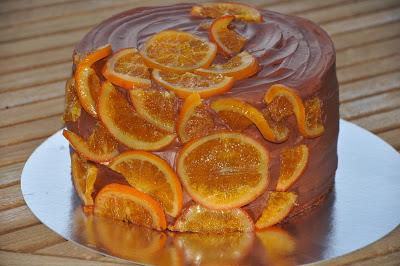 Tarta De Naranja y Chocolate Rellena De Nata