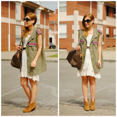 Khaki vest. Khaki vest.