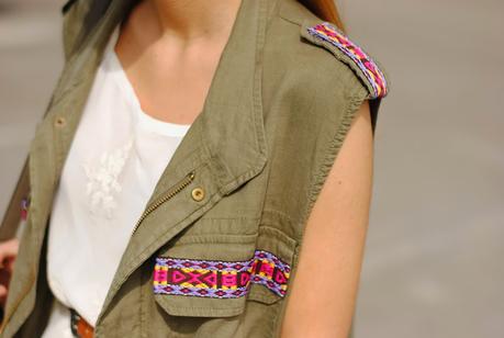 Khaki vest. Khaki vest.