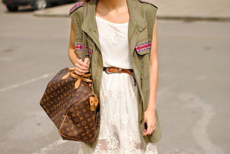 Khaki vest. Khaki vest.