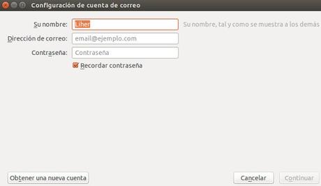Como añadir una cuenta de correo a Thunderbird en Ubuntu Como añadir una cuenta de correo a Thunderbird en Ubuntu
