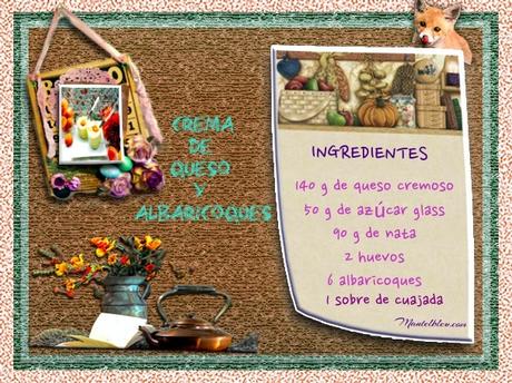 Crema de queso con albaricoque Crema de queso con albaricoque