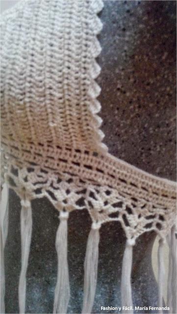 Tejer un crop top para el verano a ganchillo y con flecos (A crocheted crop top for summer time)