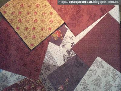 Colcha cobertor patchwork en proceso