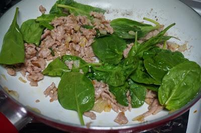 Macarrones con espinacas Macarrones con espinacas