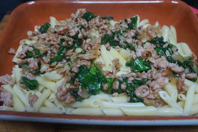 Macarrones con espinacas Macarrones con espinacas