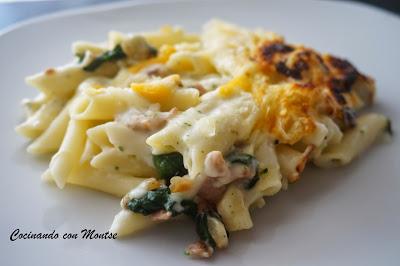 Macarrones con espinacas Macarrones con espinacas