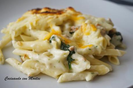 Macarrones con espinacas Macarrones con espinacas