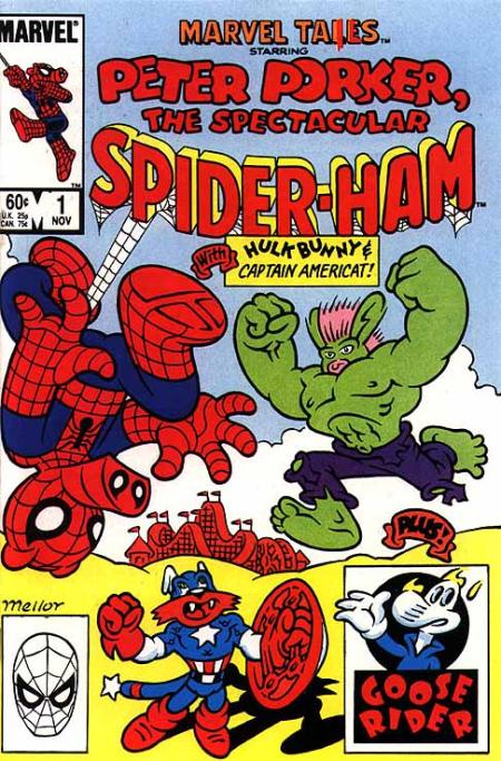 La versión porcina de Spiderman tuvo muy buena acogida entre los fans y llegó a disfrutar de su propio cómic dentro de la línea Star.